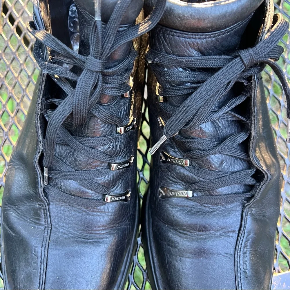 Vintage Nike Air Jordan Jumpman Two 3 Profiler Boots Black Leather Size 12